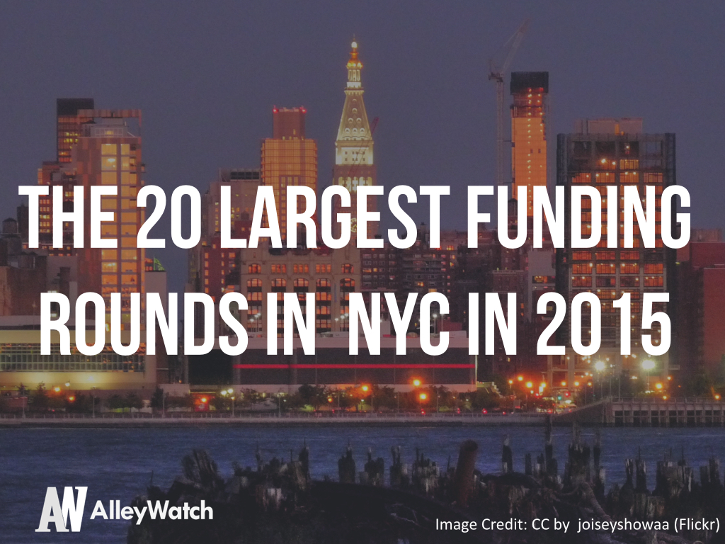 The 20 Largest Funding Rounds in NYC 2015.001