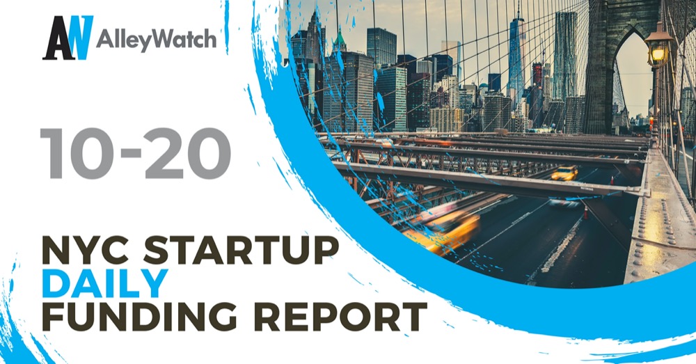 The AlleyWatch Startup Daily Funding Report: 10/20/2021