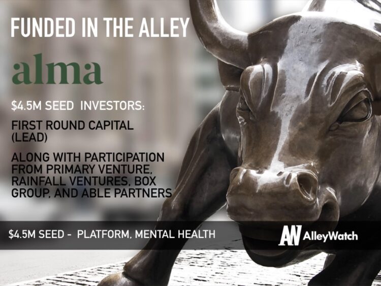 Alma Raises $4.5M to Provide the Ultimate Space and Full Service Platform for Mental Health Therapists