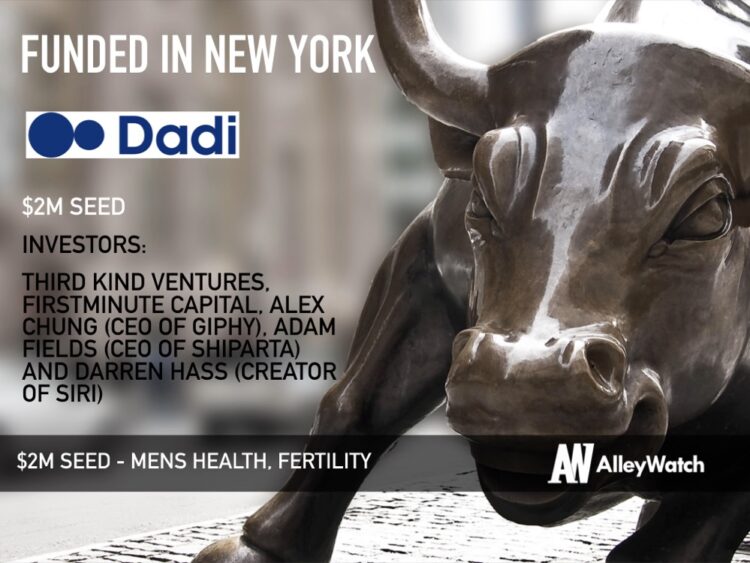 Dadi Raises $2M for its At Home Male Fertility Test and Sperm Storage Kit