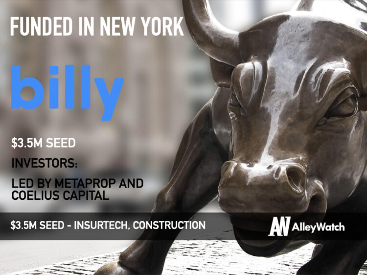 Billy Raises $3.5M for its End-to-End Insurance Management Platform for the Construction Industry