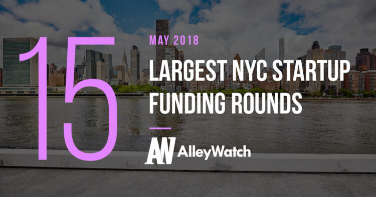 These are the 15 Largest NYC Startup Funding Rounds of May 2018