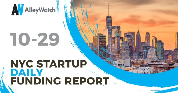The AlleyWatch Startup Daily Funding Report: 10/29/2021