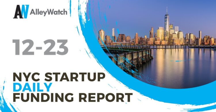 The AlleyWatch Startup Daily Funding Report: 12/23/2021