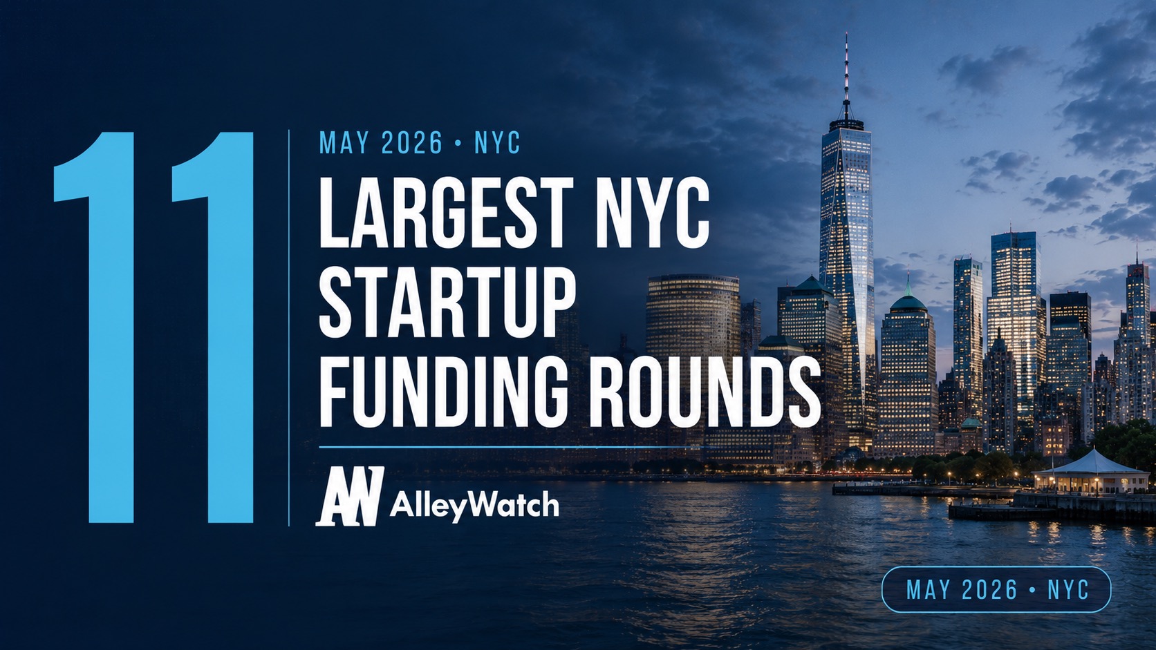 The 11 Largest NYC Tech Startup Funding Rounds of May 2026 – AlleyWatch The 11 Largest NYC Tech Startup Funding Rounds of May 2026 – AlleyWatch